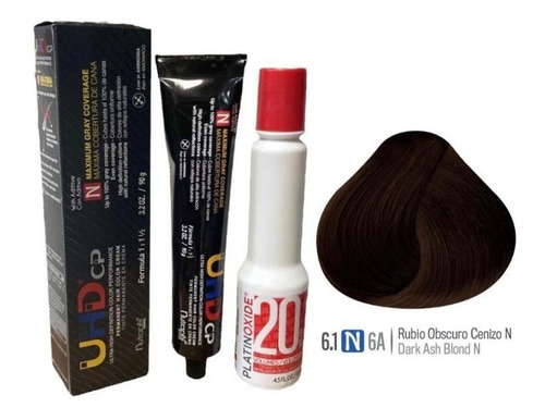 Nutrapel Uhd Tinte 90g Tono 6.1 rubio oscuro cenizo