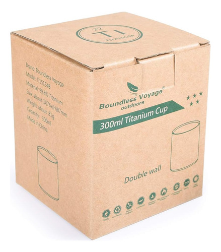 Copa De Titanio De Doble Pared Boundless Voyage 3 En 1, R...