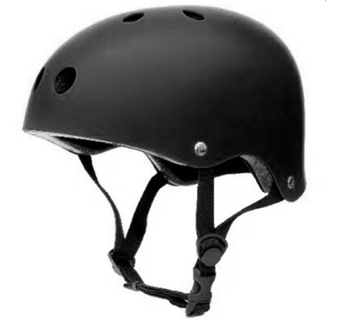 Casco Skate Clasico De Alto Impacto Negro Con Ventilacion Q9