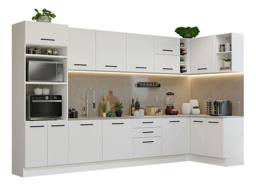 Mueble De Cocina De Esquina 499cm Agata Madesa 01 Blanco