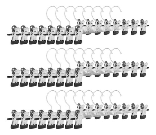 Zl 24 Perchas For Faldas Con Clips, Colgador De Pantalones