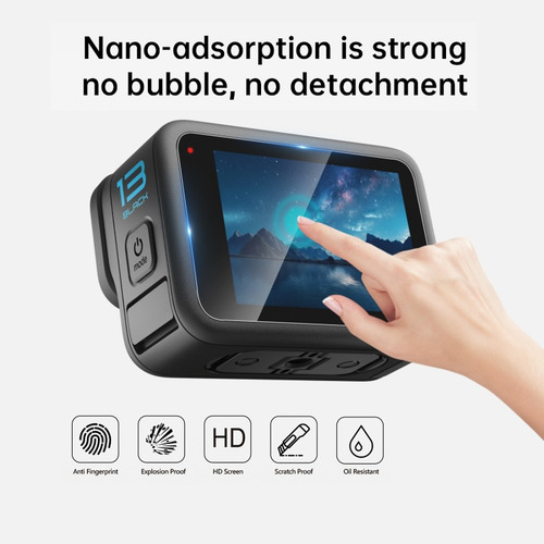 Película De Vidrio Transparente Para Gopro Hero13 Black