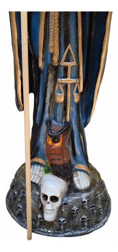 Santa Muerte 1 Metro De Altura En Color Azul Ritualizada