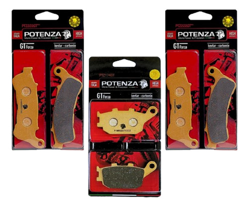 Kit Freio Potenza Hornet 07-16 Abs Diant + Tras 222 + 174