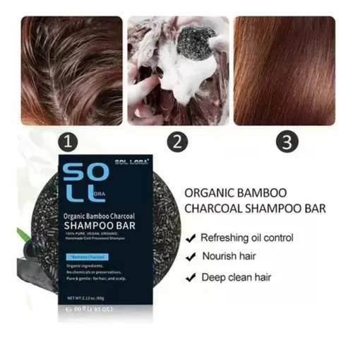 Kit 3 Shampoos Soll Hair Barra Cabelo Grisalho Detox Capilar