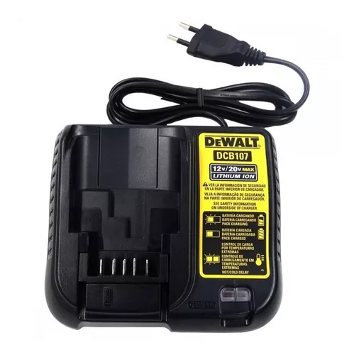 Carregador 1,25ah 12 A 20v Bivolt Dcb107-Br Dewalt