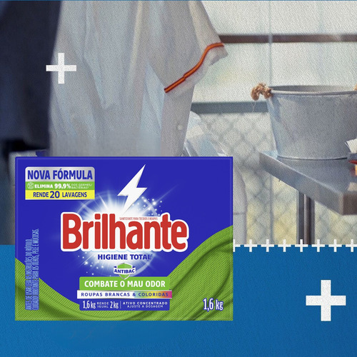 Roups Em Pó Brilhnte Cix 1,6 Kg Higiene Antibc
