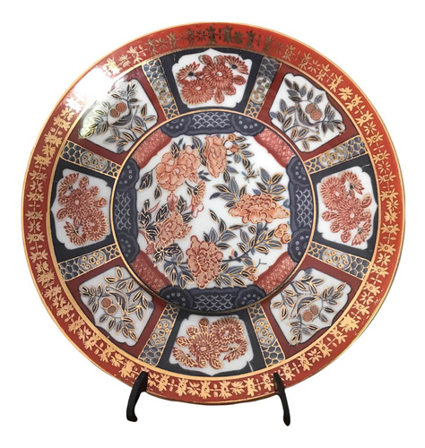 Plato Decorativo Japonés Imperial Pintado A Mano Antiguo Rey