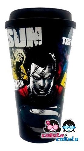 Vaso Plastico Tapa Cafe Superman Dc Comics Coketacoketo