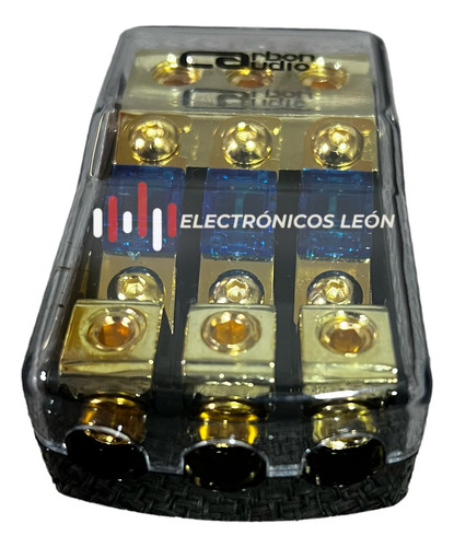 Distribuidor De Corriente Con 3 Fusibles 60a Cal 4 Car Audio