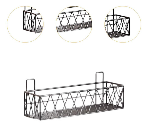 Estante De Pared Para Baño, Estante Colgante De L Negro