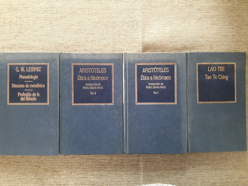 Lote X 4 Aristóteles, Lao Tsé, Leibniz T/ Dura Hyspamerica