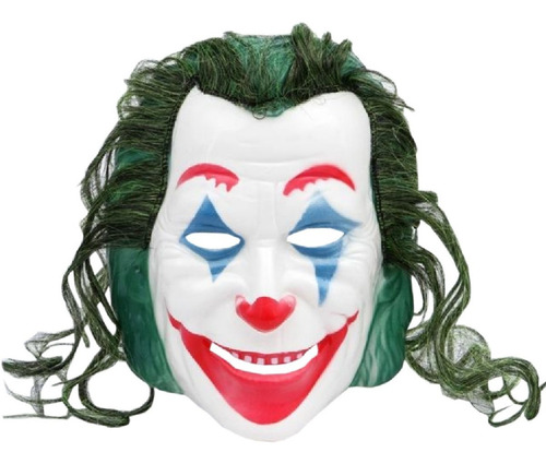 Máscaras De Halloween Joker, Mxjkm-001, 1 Pza. 26x20x8 Cm. Color Blanco Con Maquillaje Jokermask