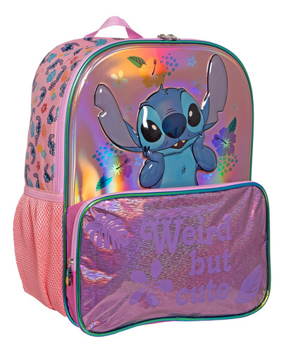 Mochila Primaria Stitch 184967 Rosa Claro Liso