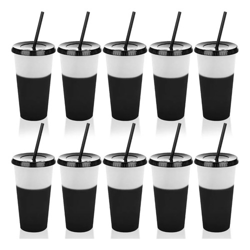 B. Vasos Mágicos Plastico Vasos Con Tapa Y Popote 710ml