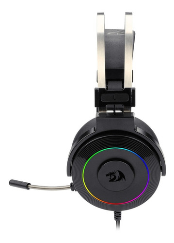 Auriculares gamer Redragon Chroma Lamia 2 black con luz rgb LED