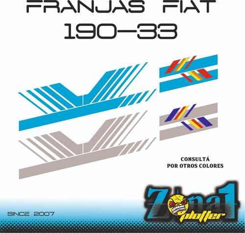 Kit Calcos Franjas Fiat 190-33 Y Fiat 150
