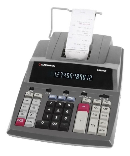 Calculadora Daihatsu D-i1500t Impresora 12 Dígitos Negra
