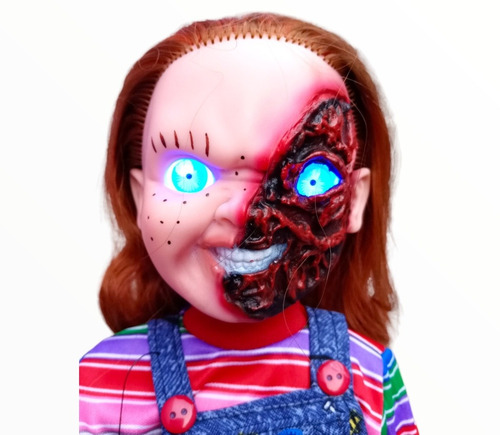 Chucky Muñeco Diabolico Pizza Face 38cm Con Luz Y Sonido