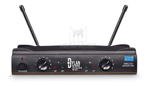 Microfone Sem Fio Profissional Uhf Dylan Dw-602 Duplo Mão