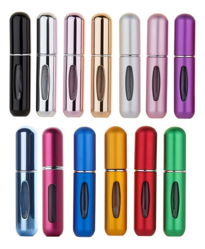 2 Mini Atomizador Para Perfume Recargable Capsula Viaje Rojo