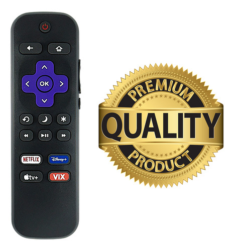 Control Compatible Con Tcl Roku Tv Smart 4k Vix + Funda Pila