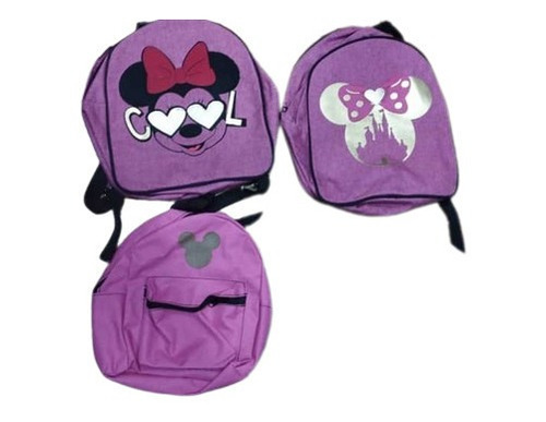 Bolso Morral Mini Colegial Estilo Jansport Mickey Gamuza