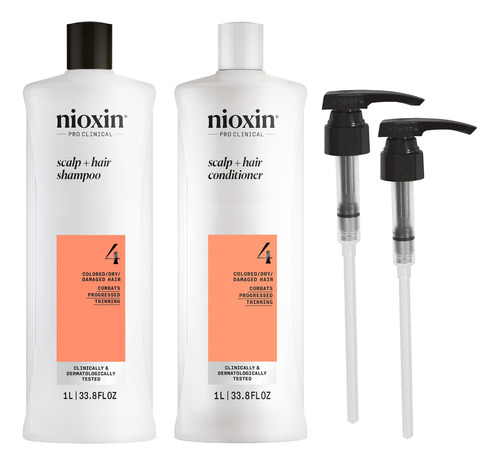 Shampoo E Condicionador Nioxin System 4 Para Cabelos Tingido