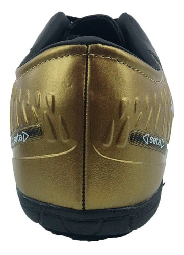 Imagen 4 de 5 de Seta Botin Futbol Hombre 1397 Wembley Negro-dorado Ras