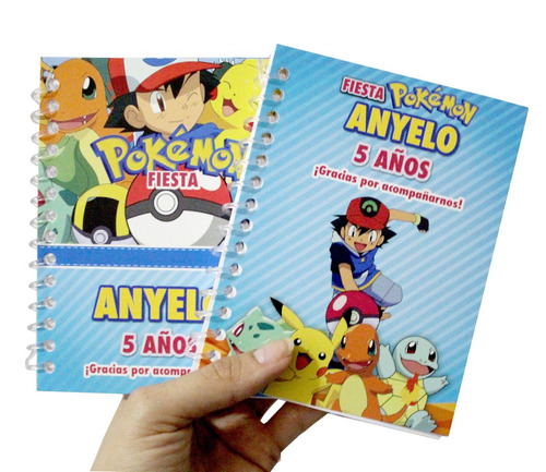 Libretas De Pokemon Para Recuerdo De Fiesta Infantil