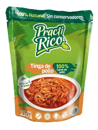 2 Tinga De Pollo Practi Rico 220g Cada Uno