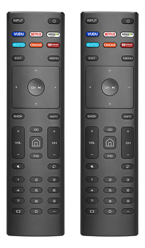 2 Reemplazo Universal Para Vizio Smart Tv Remote Xrt136 Todo