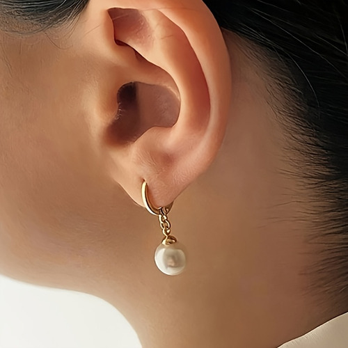 3 Piezas Conjunto De Joyería De Perlas Falsas Elegantes -