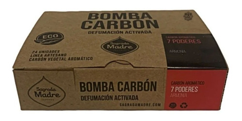 Bomba Carbón Sagrada Madre Limpieza Energética X 24 U.