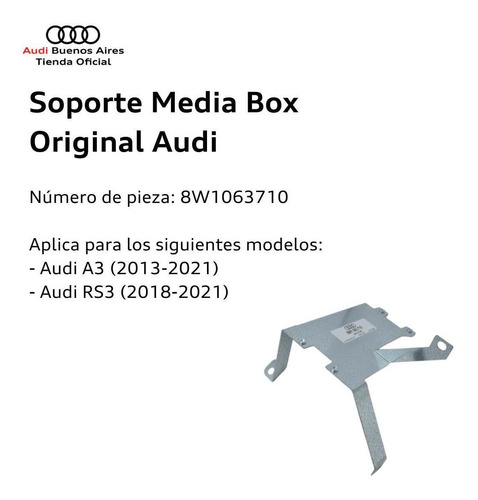 Imagen 2 de 5 de Soporte Media Box Audi A4 2016