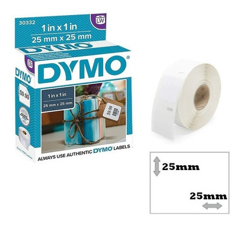 Dymo Etiquetas Térmicas De 25x25mm Zebra 3star