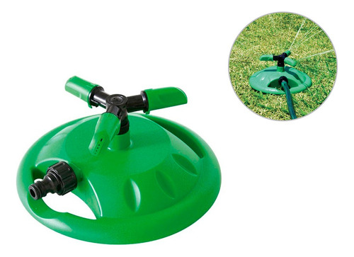 Irrigador Giratório Jardim Com Base 3 Jatos Leve E Compacto 