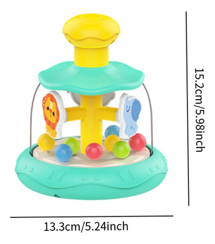 Press Rotación De Juguete Educativo Toy Sensorial Verde