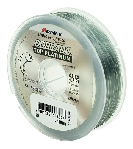 Kit 10 Linhas Para Pesca Mono Top Platinum 0,80mm Atacado