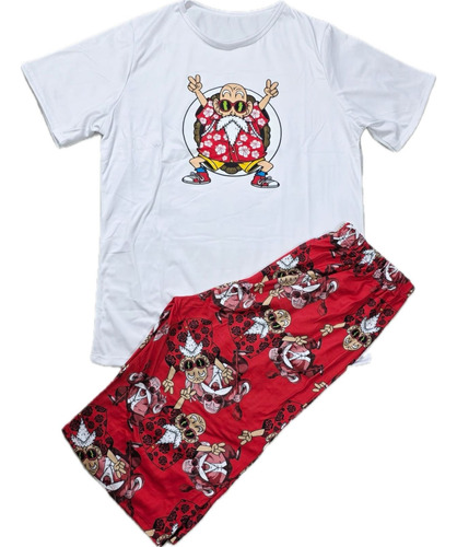 Pijama Maestro Roshi Caballero Short Y Camisa Cómoda Y Suave