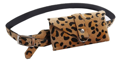 Moda Mujer Leopardo Imitación Cuero Cintura Riñonera Bolsa T