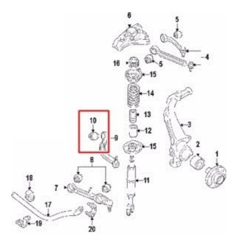 Imagen 5 de 10 de Buje Brazo Suspensión 75 Mm Audi A4 A5 Q5 Bapmic Germany