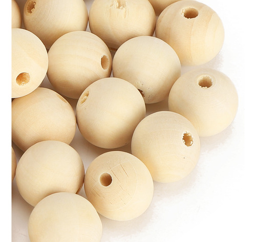 Colar De Madeira Com Grânulos Redondos, 200 Peças, Joias Bal