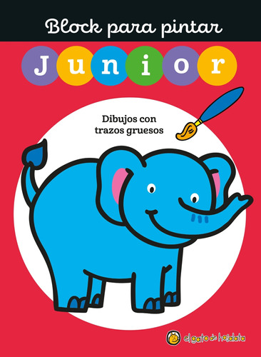 Block Para Pintar Junior 3 - Elefante - Dibujos Con Trazos G