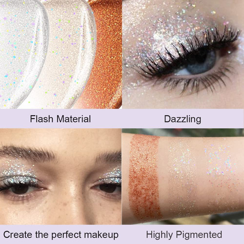Set De Sombras De Ojos Liquid Sparkling Glitter Shake, 3 Uni
