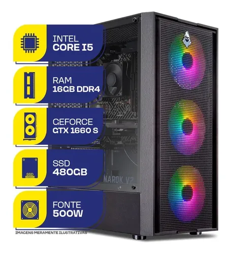 Pc Gamer Mcl, Intel I5-10400f, Gtx 1660, 16gb Ddr4, Ssd 48gb 480 ...