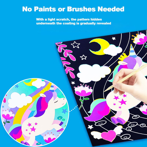 Papel Magico Para Raspar Unicornio Sratch Notes Paper Art