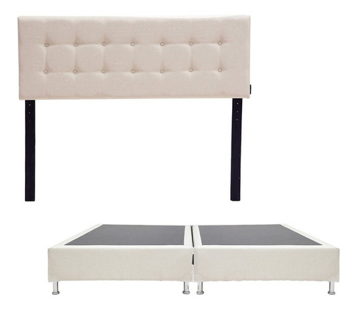 Cabecera King Size Dicasa Bilbao + Box Dolum Beige