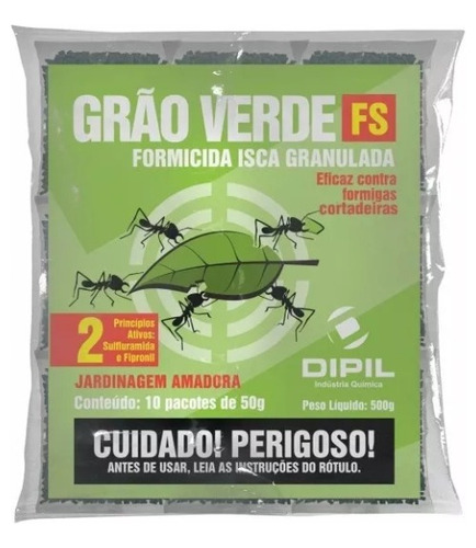 Grão Verde Mata Formiga 10 Pacote 50g(500g)