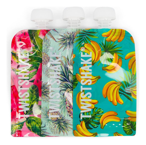Twistshake 3 Bolsas Reutilizables Para Bebé, Con Doble Crema